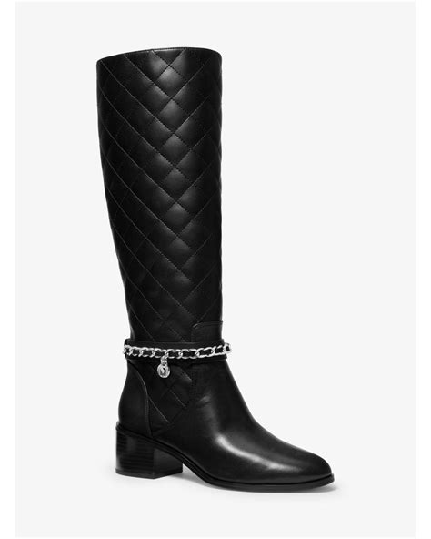 michael kors emma quilted boot|Elsa Quilted Leather Boot .